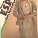 Simplicity 6536 (1984) Classic Slim Skirt  Unlined Jacket Pattern Adj to Petite  Size 8-10-12 Uncut