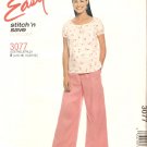 McCalls 3077 (2001) Short Sleeve Peasant Blouse Drawstring Pants Size 16 18 20 22