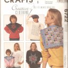 McCalls 6722 (1993) Creative Clothing Collars and Decorative Sweatshirt Fronts Pattern  Uncut