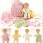 Simplicity 1952 (2011) 15" Doll Carrier Jumper Dress Top Pants Hat Bib Booties Pattern UNCUT