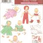 Simplicity 4707 (2004) Vintage Reprint Doll Dress Coat Top Overalls Pajamas Pattern S-M-L UNCUT