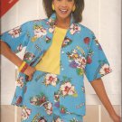 Butterick 5476 (1996) Misses Button Front Shirt Elastic Waist Shorts Pattern Size 14 16 18 UNCUT