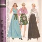 McCalls 3819 (1973) Skirt Pullover Blouse Pointed Collar Scarf Tie Belt Pattern Size 14 UNCUT