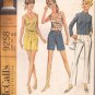 McCalls 9258 (1968) Button Trim Pants Shorts Back Zip Top Front Zip Jacket Pattern Size 16 UNCUT