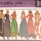 McCalls 3399 ( 1972) Bodysuit Blouse Skirt Trim Variations Pattern Size 14 UNCUT