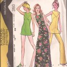 McCalls 3193 (1972) Round Neck V Yoke Sleeveless Dress Tunic Pattern Size 16 UNCUT
