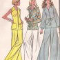 McCalls 3551 (1973) Front Zip Tunic Belt Tie Patch Pockets Bell Bottom Pants Pattern Size 16 UNCUT