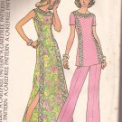 McCalls 3674 (1973) Lace Trim Dress Tunic Top Pants Pattern Size 16 UNCUT