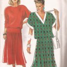 New Look 6827 "V" or Round Neck Drop Waist Raglan Sleeves Dress Pattern Size 8 10 12 1416 18 UNCUT