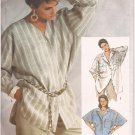 Simplicity 7284 (1985) Very Loose Fitting "Boyfriend" Shirt Top Size 12 14 16 PART CUT to 16