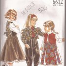 New Look 6612 Girls Vest Jacket Skirt Pants Pattern Size 4 5 6 7 8 9 10