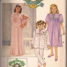 Butterick 3436 (1985) Cabbage PatchGirl Doll Nightgown Top Pants Transfer Pattern Size4 5 6 UNCUT