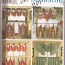 Simplicity 7465 (1997) Window Valance Buttons Tabs Bows Tier Curtains Ruffle Pattern UNCUT