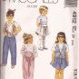 McCalls 4912 (1990) Childs Girls Vest Shaped Yoke Skirt Pants Pattern Size 4 5 6 UNCUT