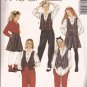 McCalls 5050 (1990) Girls Reversible Vest Blouse Split Skirt Coulottes Pants Pattern Size 8 UNCUT