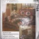 McCalls 7164 (1994) Biscuit Quilt Dust Ruffle Shams Throw Pillow Pattern Size Twin Full King UNCUT
