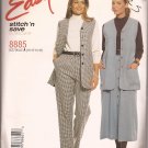 McCalls 8885 (1997) Lined Long Vest Pull-on Pants Front Button Skirt Pattern Size 10 12 14 16 UNCUT