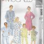 McCalls 9086 (1997)  Boys Girls Robe Nightshirt Sleep Top Pants Shorts Pattern Size 10 12 14 UNCUT