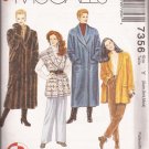 McCalls 7356 (1994) Shawl Collar Oversized Coat Jacket Vest Pattern Size XS S M 4 6 8 10 12 14 UNCUT