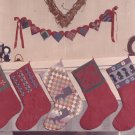 1985 Amish Christmas Stockings Dolls Heart Swag Quilted Applique Pattern