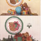 GGP 055 (1983) Stuffed Jointed Teddy Bear Ball Blocks Christmas Nursery Hoop Applique Pattern