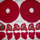 Christmas Wreath Reindeer Santa Fabric Panel Cut Sew Quilt
