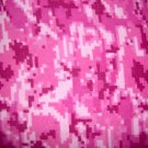 Hot Dark Light Pink Digital Camoflauge Cotton Flannel Fabric