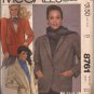 McCalls 87761 (1983) Unlined Jacket Patch Welt Pockets Single Double Breasted Pattern Size 12 UNCUT