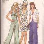 Simplicity 5689 (1973) Vintage Unlined Jacket Halter Mini Skirt Wide Leg Pants Pattern Size 12 UNCUT