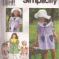Simplicity 9463 (1995) Girls Childs Dress Hat Pattern Size 2 3 4 UNCUT