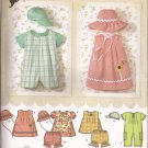 Simplicity 4243 (2006) Infants Romper Dress Top Panties Hats Pattern Size XXS XS S M L UNCUT