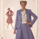 Simplicity 7451 (1986) Unlined Jacket Flared Elastic Waist Skirt Pattern Size 14 UNCUT