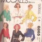 McCalls 6865 (1979) Vintage Classic Blouse Top Shirt Pattern Size 16 UNCUT
