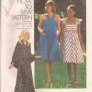 Simplicity 7332 (1976) Vintage Junior Teens Misses Dress Shawl Pattern Size 12 UNCUT