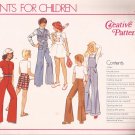 Creative Patterns F4 (1977) Vintage Child Boy Girl Wide Leg Pants Jumpsuit Pockets Pattern UNCUT