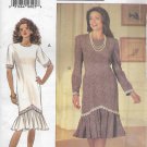 Butterick 3184 (1993) Misses Petite Designer Leslie Fay Dress Flounce Pattern Size 8 10 12 UNCUT