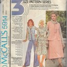 McCalls 5914 (1978) Vintage Vest Cowl Top Skirt Wide Leg Pants Pattern Size 12 14 16 UNCUT