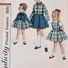 Simplicity Primer 3134 (1960s) Vintage Child Girls Dress Jacket Pattern Size 2 UNCUT