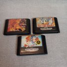 3 Sega Genesis Games Loose Cartridges Used - Lot B