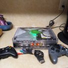 Vintage Crystal Clear XBox with Cables and Controllers Used Vintage Crystal Clear XBox with Cables and Controllers Used