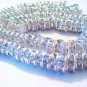 Rhinestone Rondelle Spacers Silver 10mm 144 PCS