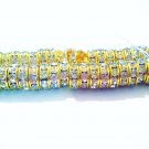 Rhinestone Rondelle Spacers Gold 144 PCS 10mm
