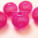 Mesh Ball Bead  30mm Hot Pink