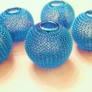 Mesh Ball Bead 30mm Turquoise