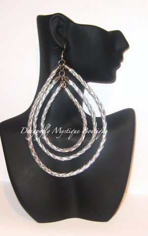 " Dolce " Rope Earrings Silver