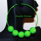 18mm Basketball Wives Resin Beads Lime Green