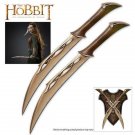 The Hobbit Lord of the Rings Tauriel 21" Twin Daggers United Cutlery COA The Hobbit Lord of the Rings Tauriel 21" Twin Daggers United Cutlery COA
