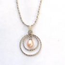 Genuine Pearl Pendant Necklaces 18K Gold Plated