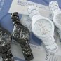 couple watches,white/black color watch with two watch boxes