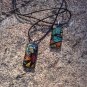 Dichroic Glass Orange Pendant